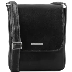 Herrentasche aus Leder mit Reißverschlussfach