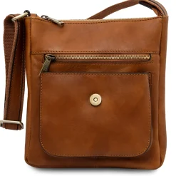 Herrentasche aus Leder mit Vordertasche