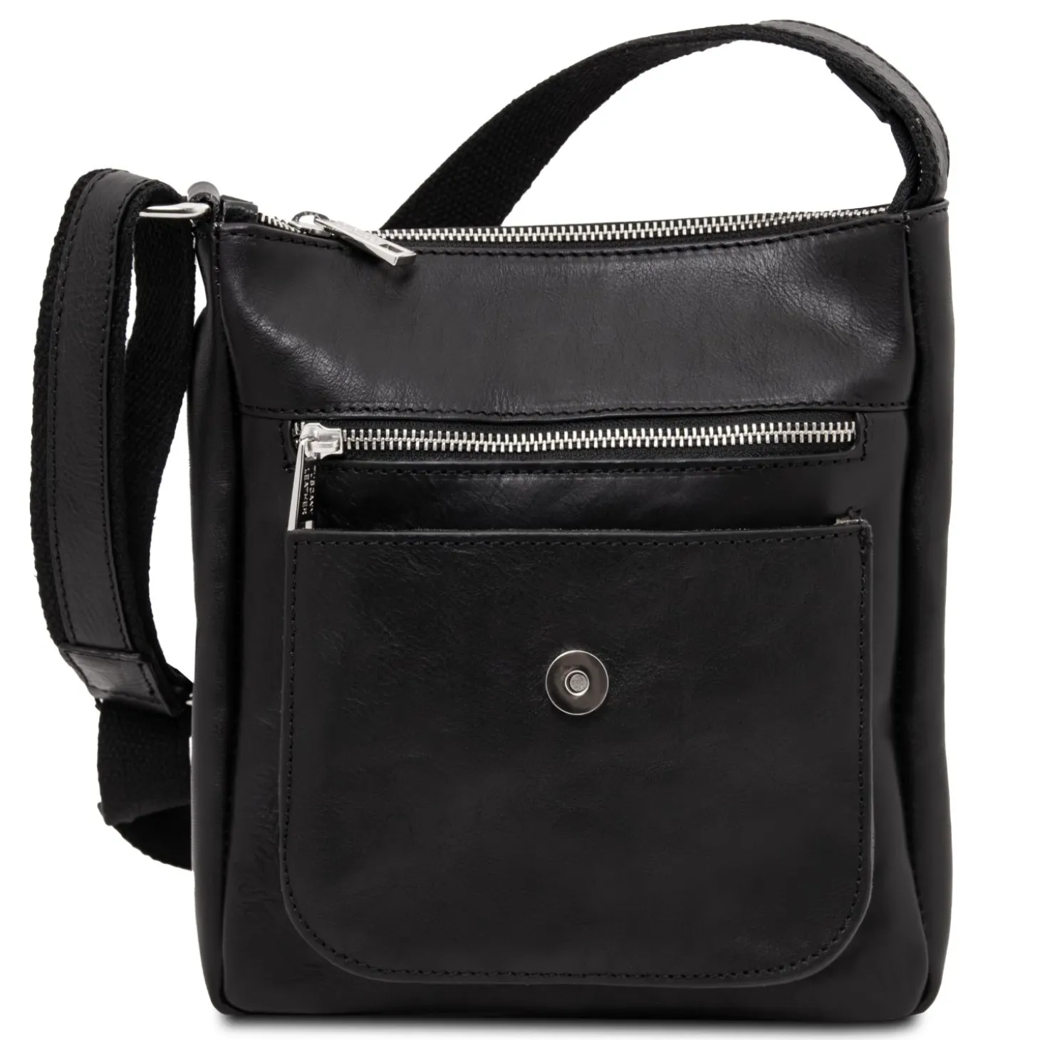 Herrentasche aus Leder mit Vordertasche