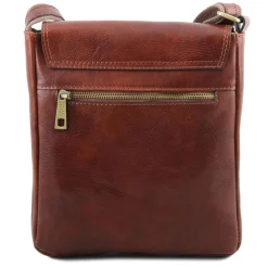 Herrentasche aus Leder mit Reißverschlussfach