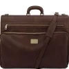 Kleidersack aus Leder mit Grosse Vortasche