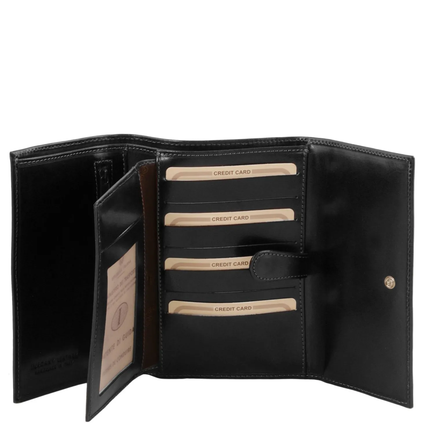Lederbrieftasche Für Damen mit 4 Scheinfächern