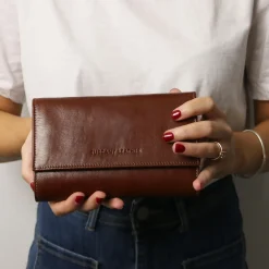 Lederbrieftasche Für Damen mit 4 Scheinfächern