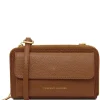 Lederbrieftasche/Handyhalter mit Tragegurt