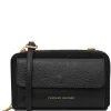 Lederbrieftasche/Handyhalter mit Tragegurt