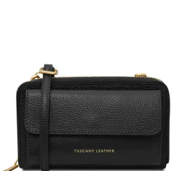 Lederbrieftasche/Handyhalter mit Tragegurt