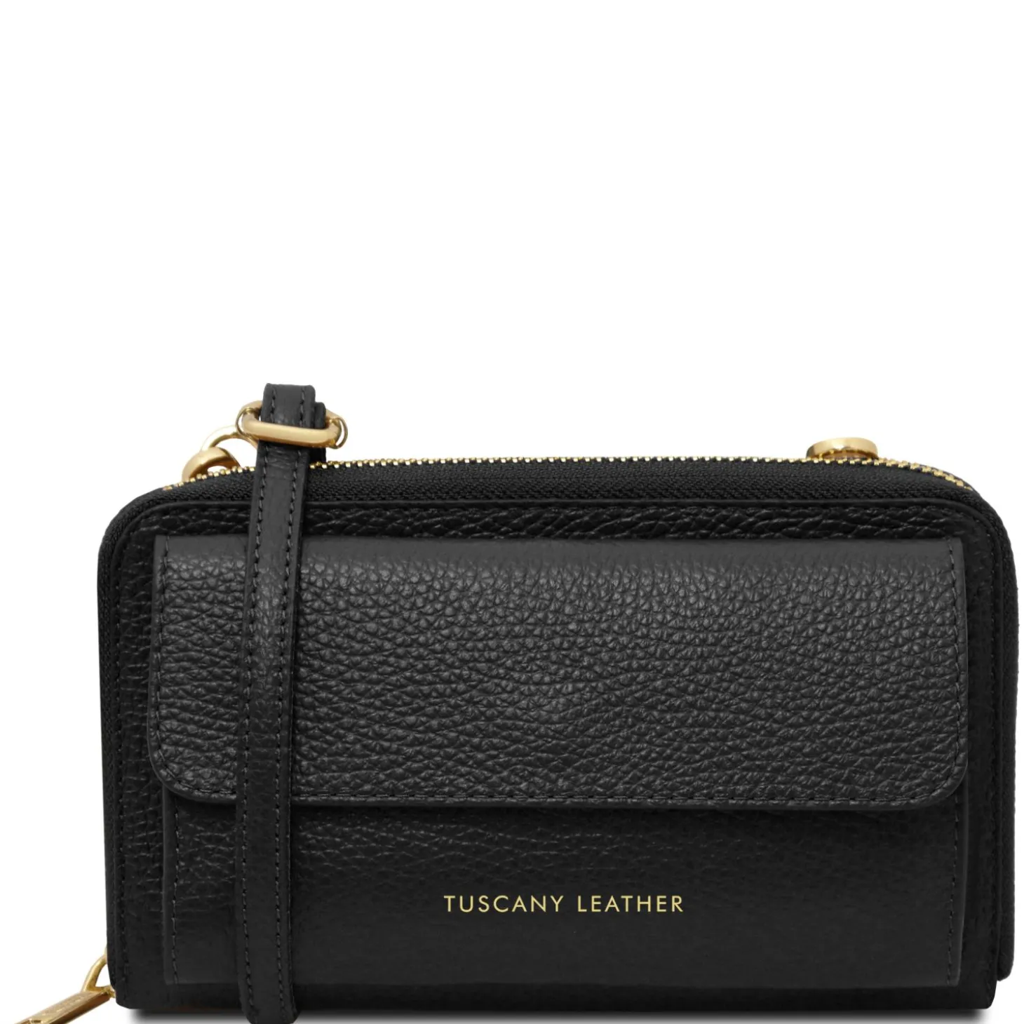 Lederbrieftasche/Handyhalter mit Tragegurt