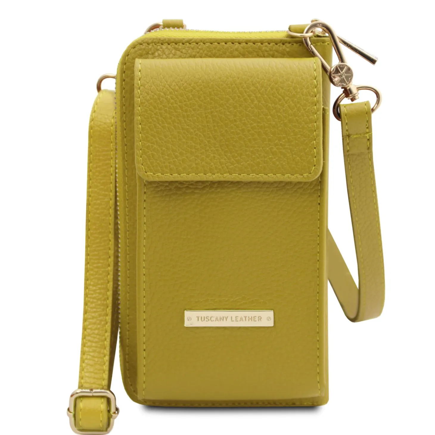Lederbrieftasche/Handyhalter mit Tragegurt