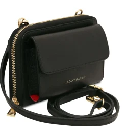 Lederbrieftasche/Handyhalter mit Tragegurt