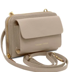 Lederbrieftasche/Handyhalter mit Tragegurt