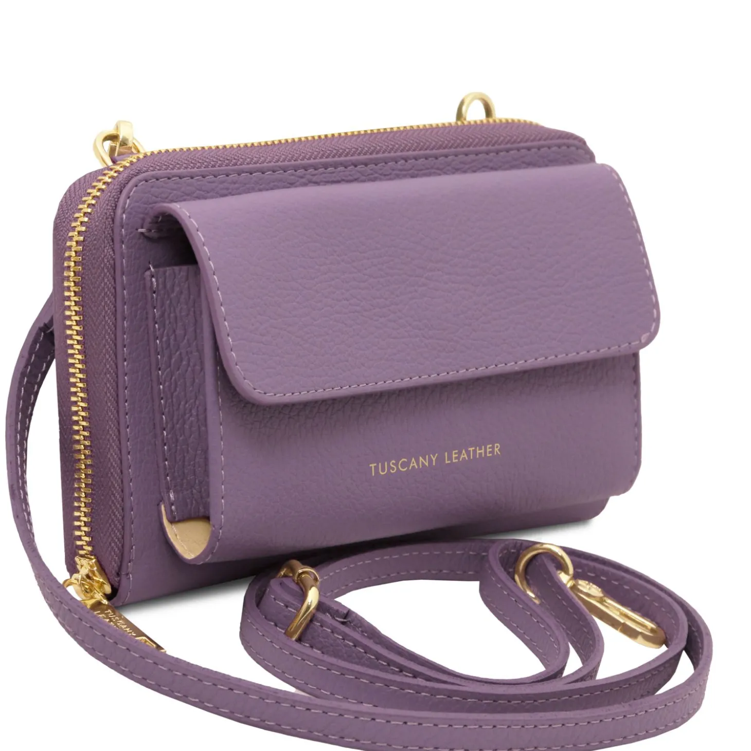 Lederbrieftasche/Handyhalter mit Tragegurt