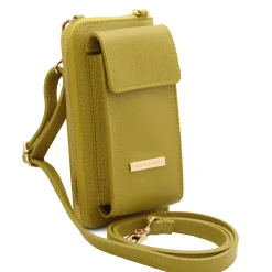 Lederbrieftasche/Handyhalter mit Tragegurt