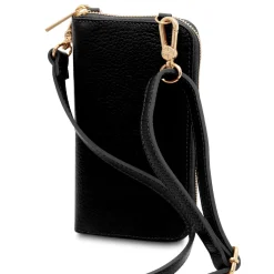 Lederbrieftasche/Handyhalter mit Tragegurt