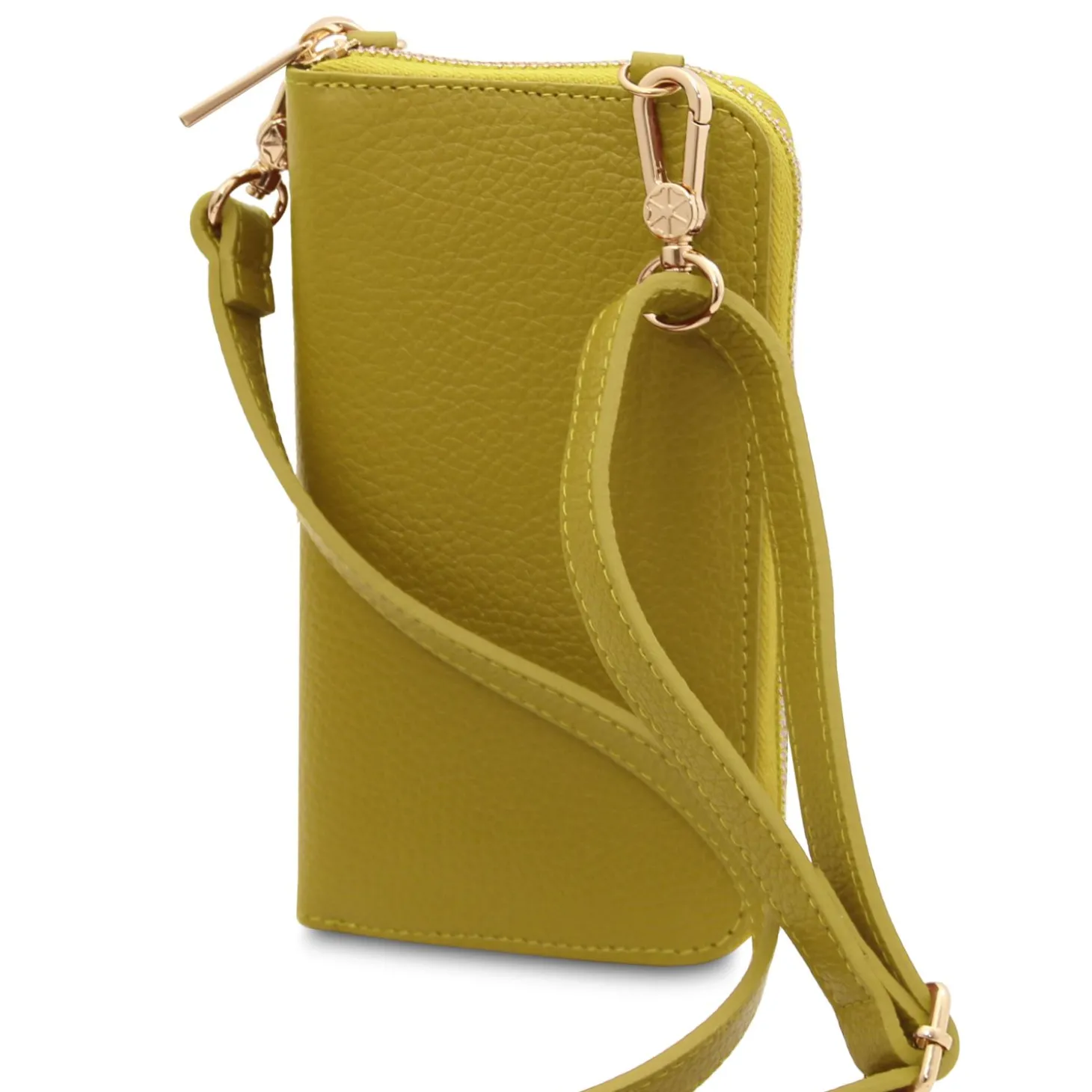 Lederbrieftasche/Handyhalter mit Tragegurt