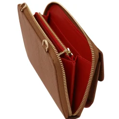 Lederbrieftasche/Handyhalter mit Tragegurt