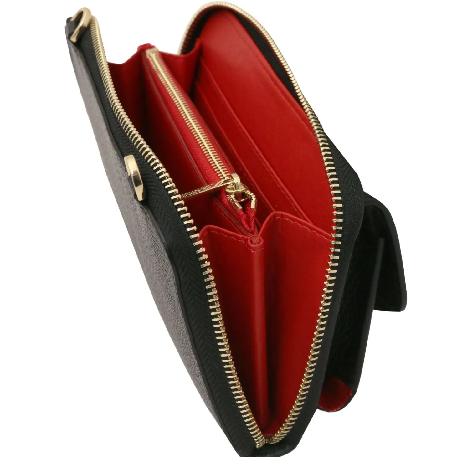 Lederbrieftasche/Handyhalter mit Tragegurt