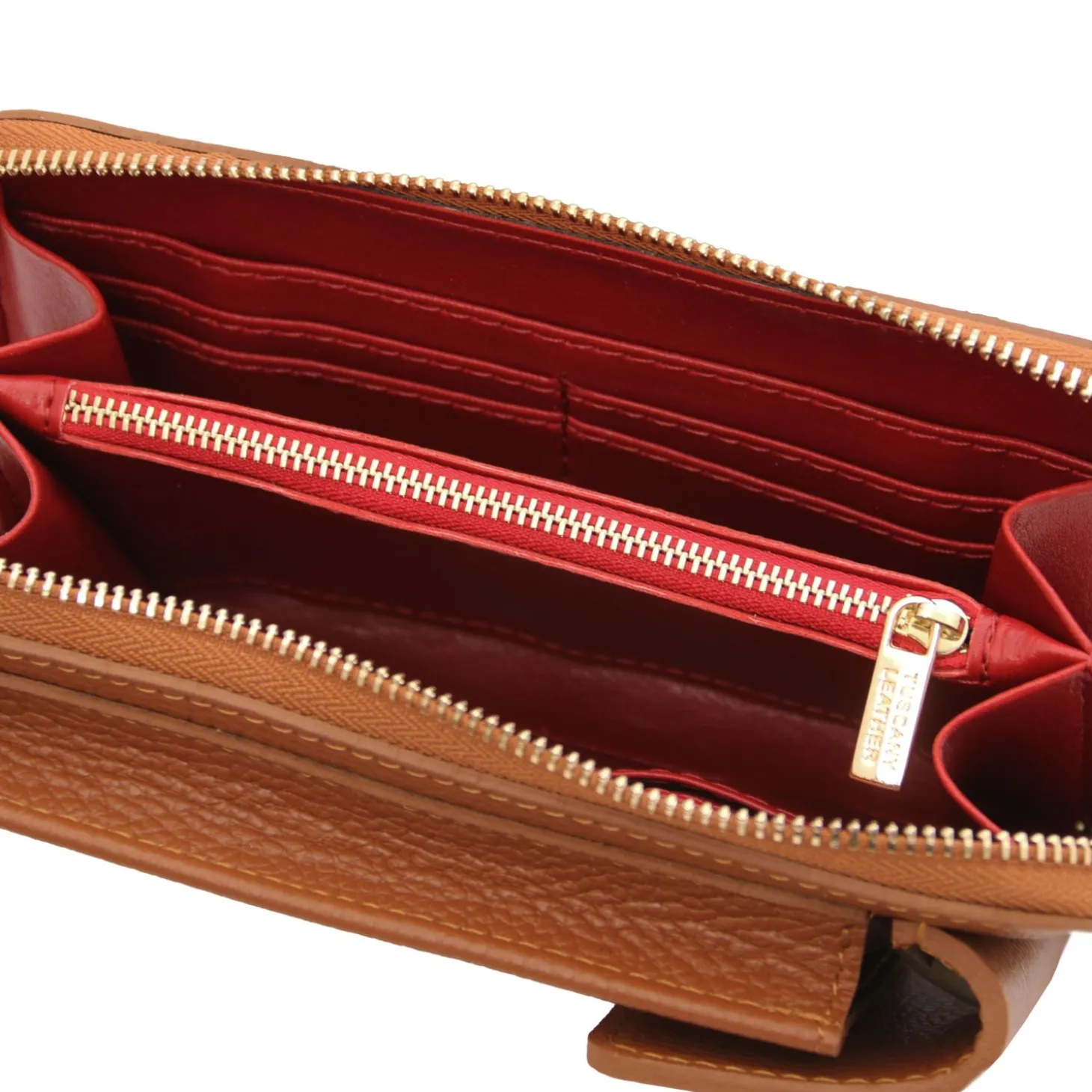 Lederbrieftasche/Handyhalter mit Tragegurt