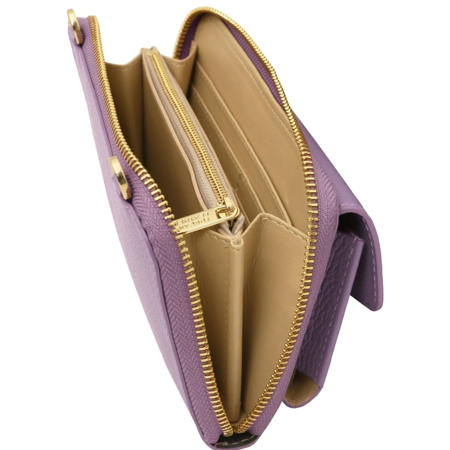 Lederbrieftasche/Handyhalter mit Tragegurt