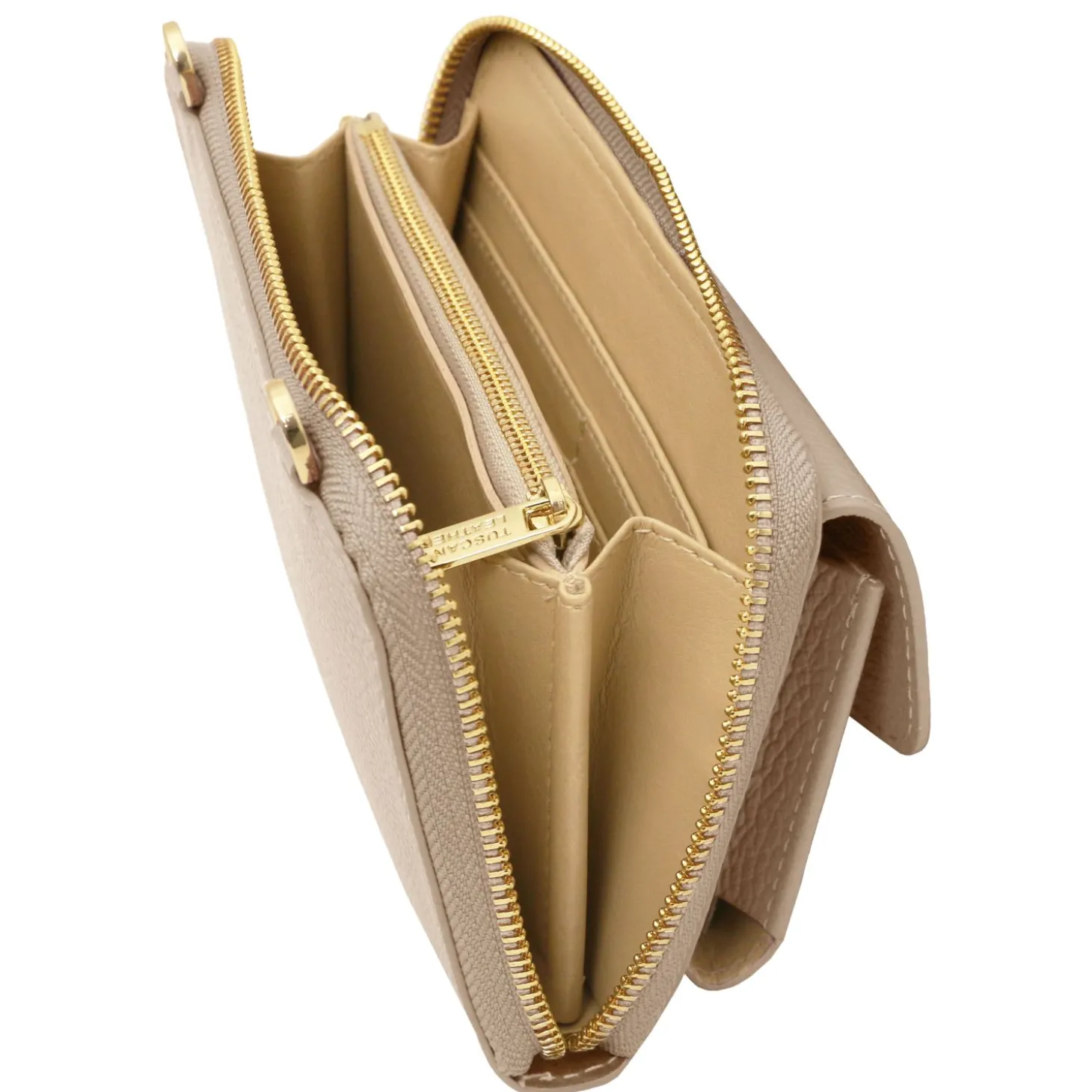 Lederbrieftasche/Handyhalter mit Tragegurt