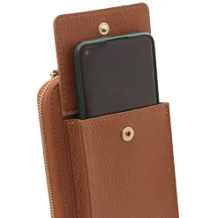 Lederbrieftasche/Handyhalter mit Tragegurt