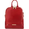 Lederrucksack Für Damen aus Weichem Leder