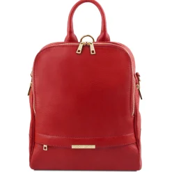 Lederrucksack Für Damen aus Weichem Leder