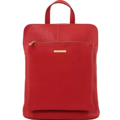 Lederrucksack Für Damen aus Weichem Leder
