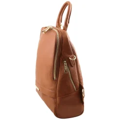 Lederrucksack Für Damen aus Weichem Leder
