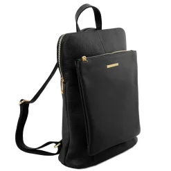 Lederrucksack Für Damen aus Weichem Leder
