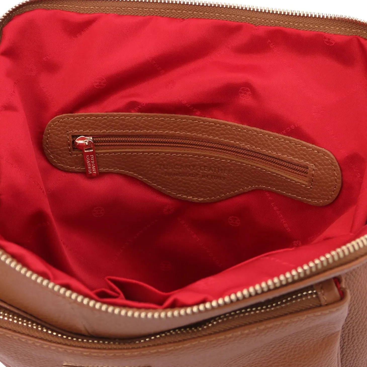 Lederrucksack Für Damen aus Weichem Leder