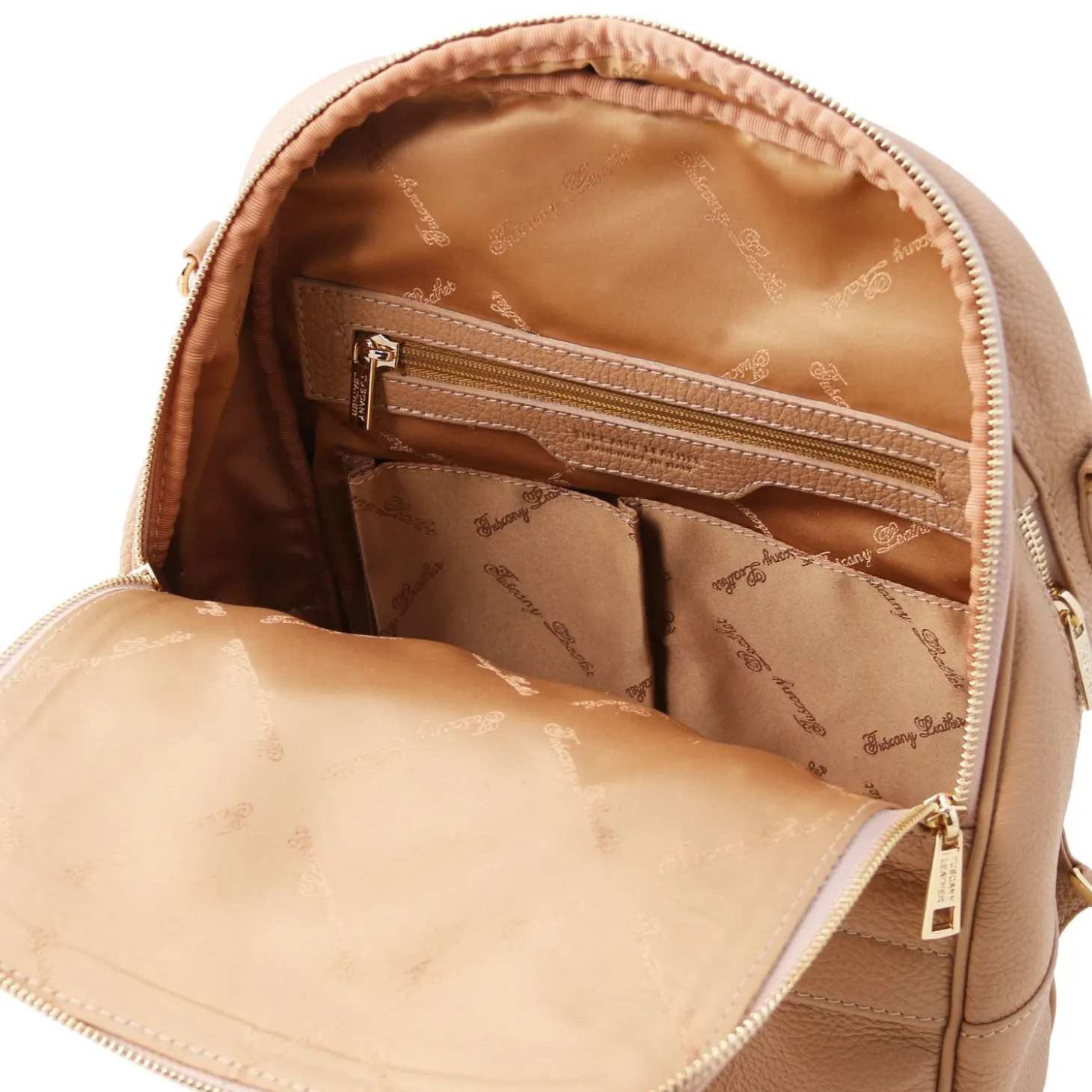 Lederrucksack Für Damen aus Weichem Leder