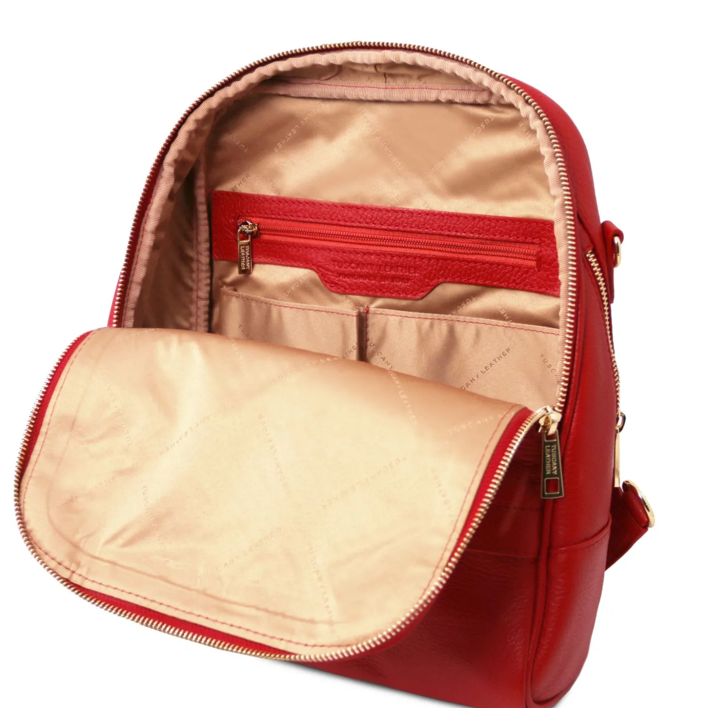 Lederrucksack Für Damen aus Weichem Leder