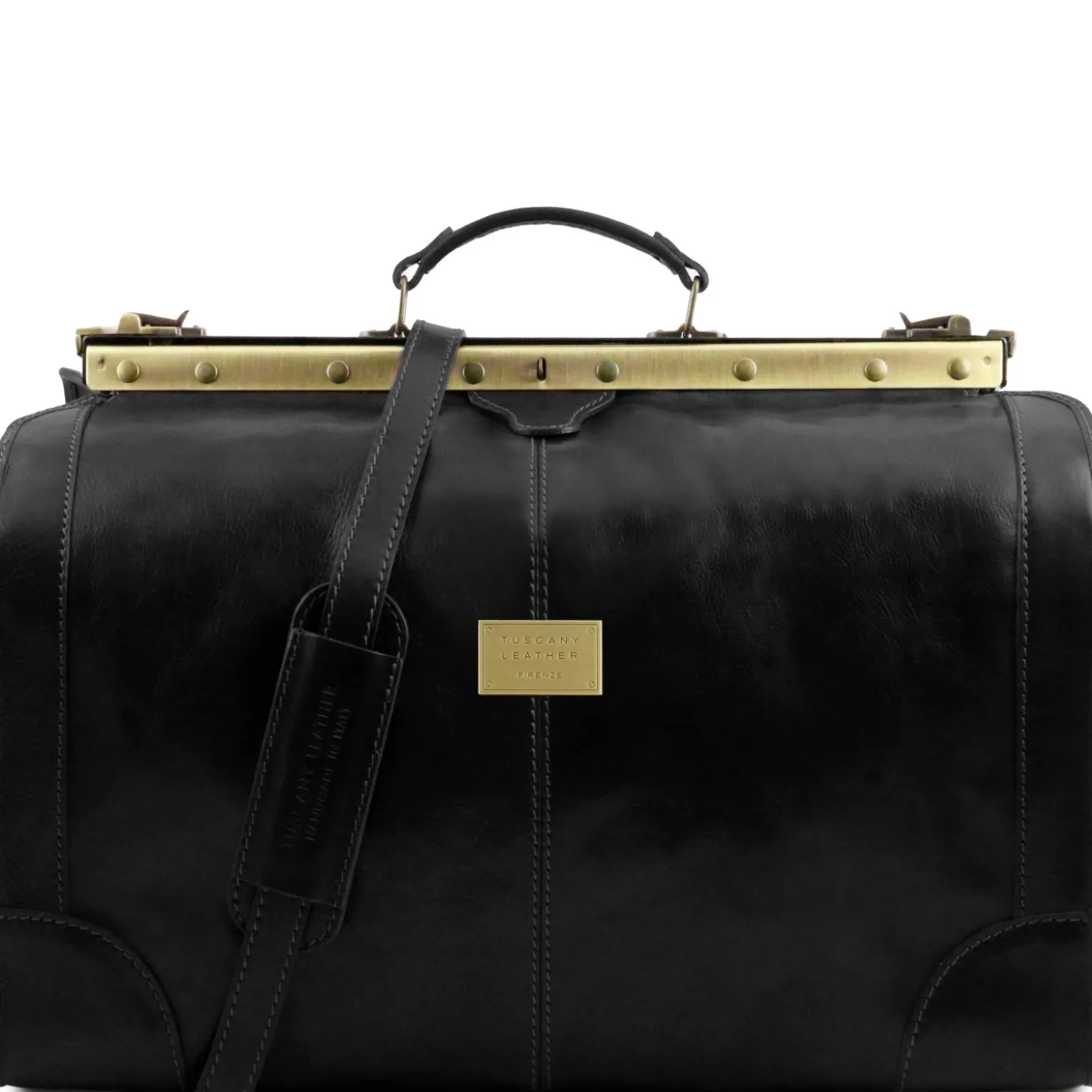 Maulbügelreisetasche aus Leder - Gross