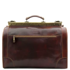 Maulbügelreisetasche aus Leder - Klein