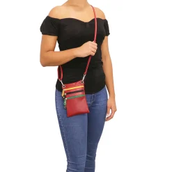 Mini Schultertasche aus Weichem Leder