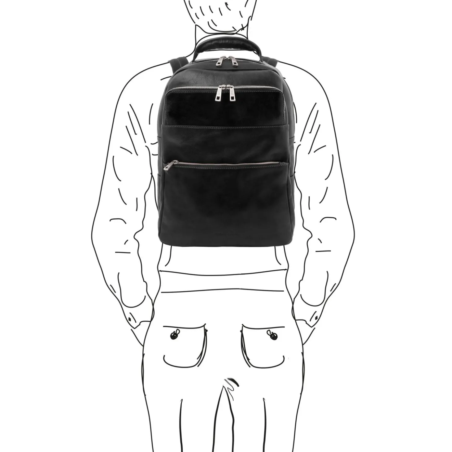 Notebook Rucksack aus Leder