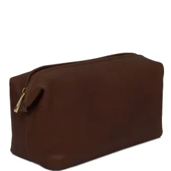 Reise- Kulturtasche aus Leder - Gross