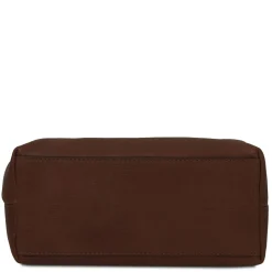 Reise- Kulturtasche aus Leder - Gross