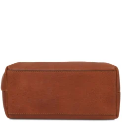 Reise- Kulturtasche aus Leder - Gross