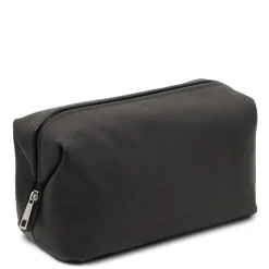 Reise- Kulturtasche aus Leder - Gross