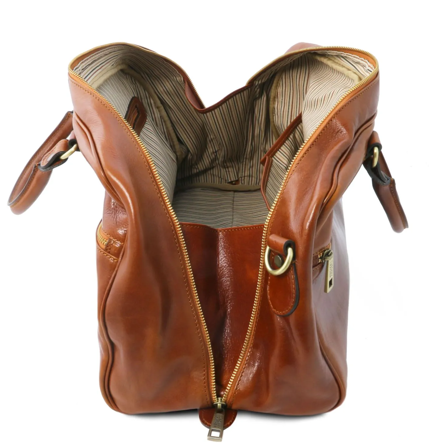 Reisetasche aus Leder in Halbrundem Design - Klein