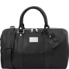 Reisetasche aus Leder mit Fach auf der Rückseite - Klein