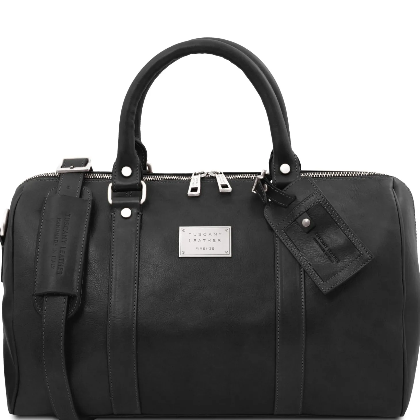 Reisetasche aus Leder mit Fach auf der Rückseite - Klein