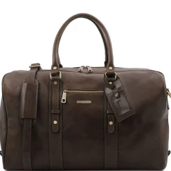 Reisetasche aus Leder mit Vorderfach