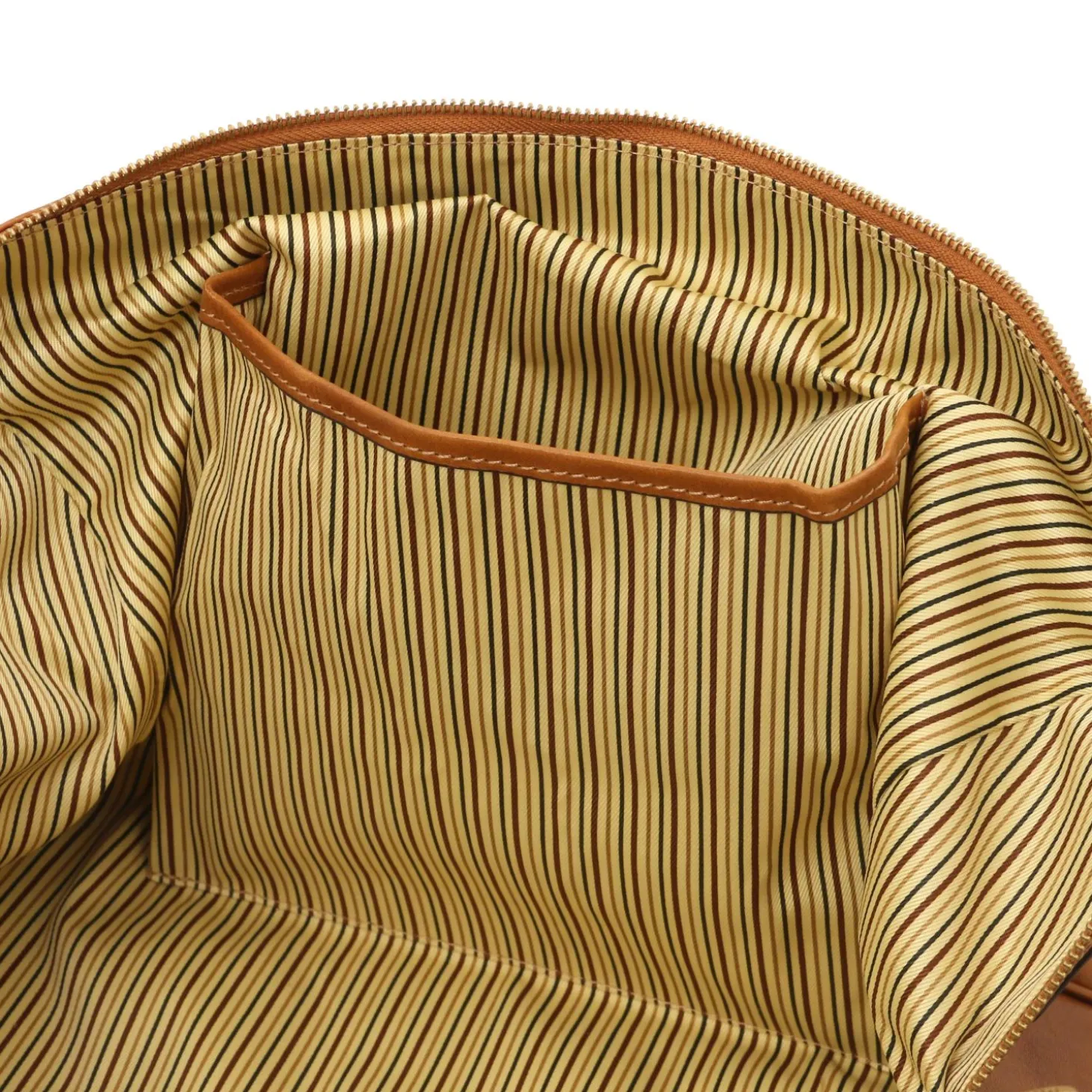 Reisetasche aus Leder mit Fach auf der Rückseite - Klein