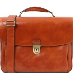 4 Rollen Ledertrolley und TL SMART Notebooktasche aus Leder