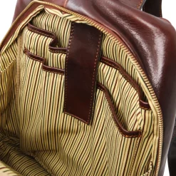 Rucksack aus Leder 2 Fächer