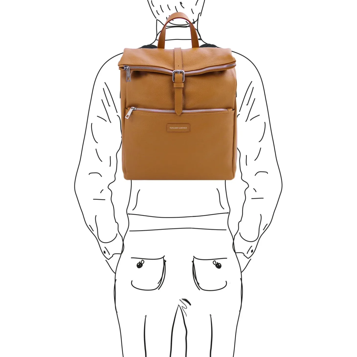 Rucksack aus Weichem Leder