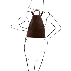 Rucksack Tropfendesign aus Weichem Leder