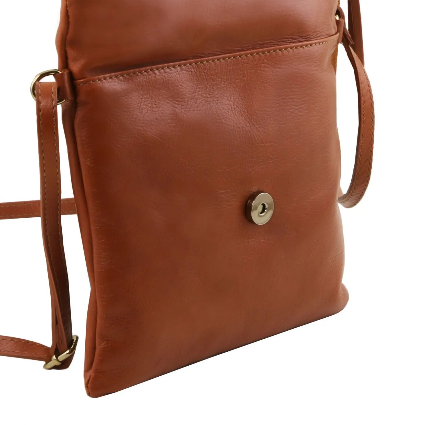 Schultertasche aus Leder mit Quasten